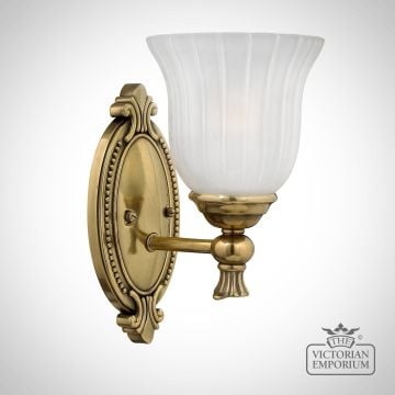 Francoise Bathroom Single Wall Light In Brass