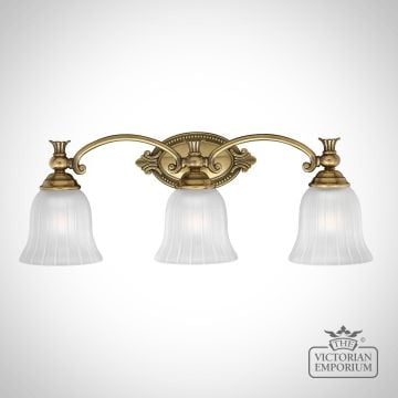 Francoise Bathroom Triple Wall Light In Brass