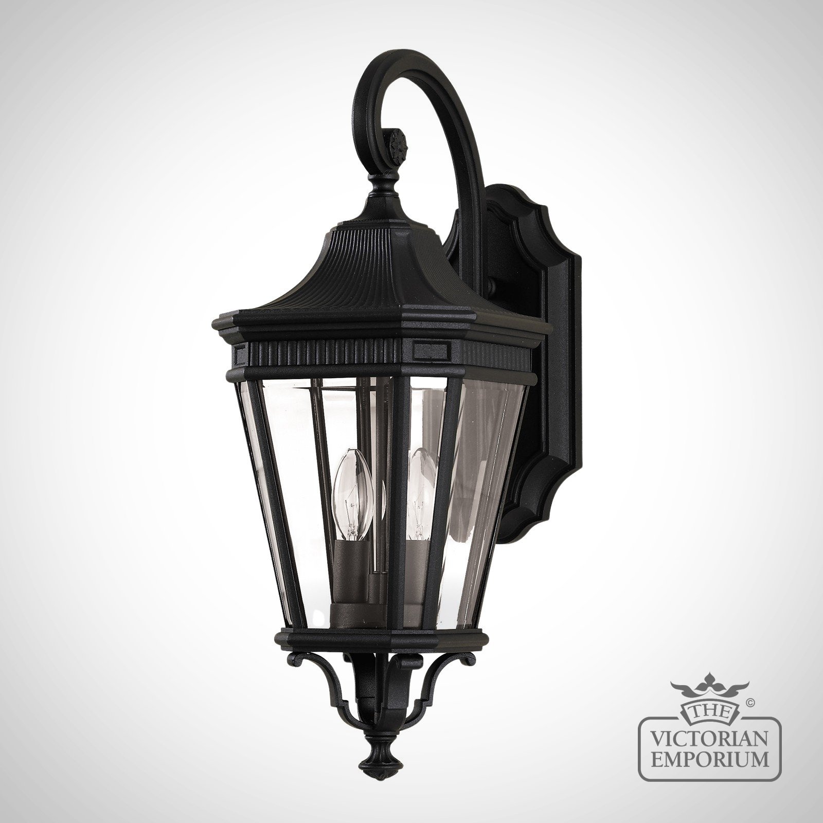 Cotswold medium wall lantern in Black