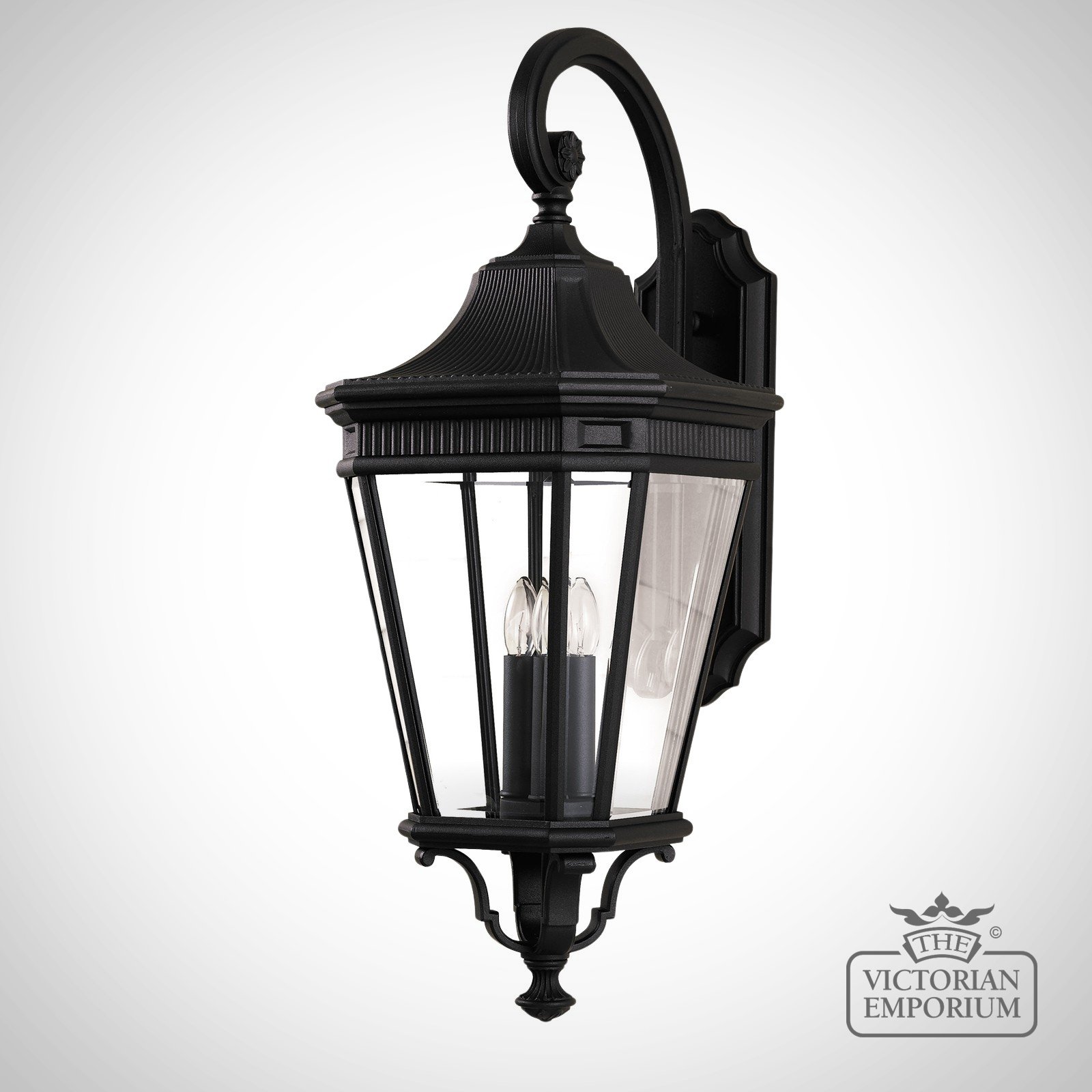 Cotswold large wall lantern in Black