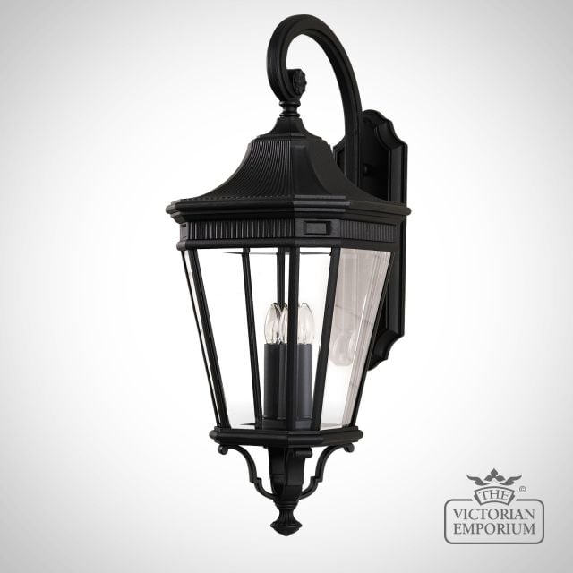 Cotswold large wall lantern in Black