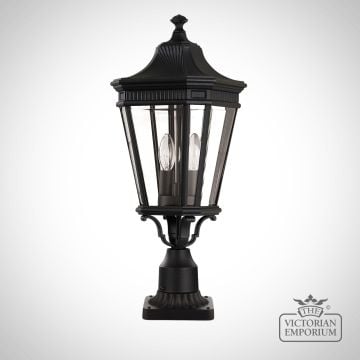 Cotswold Large Pedestal Lantern in Black