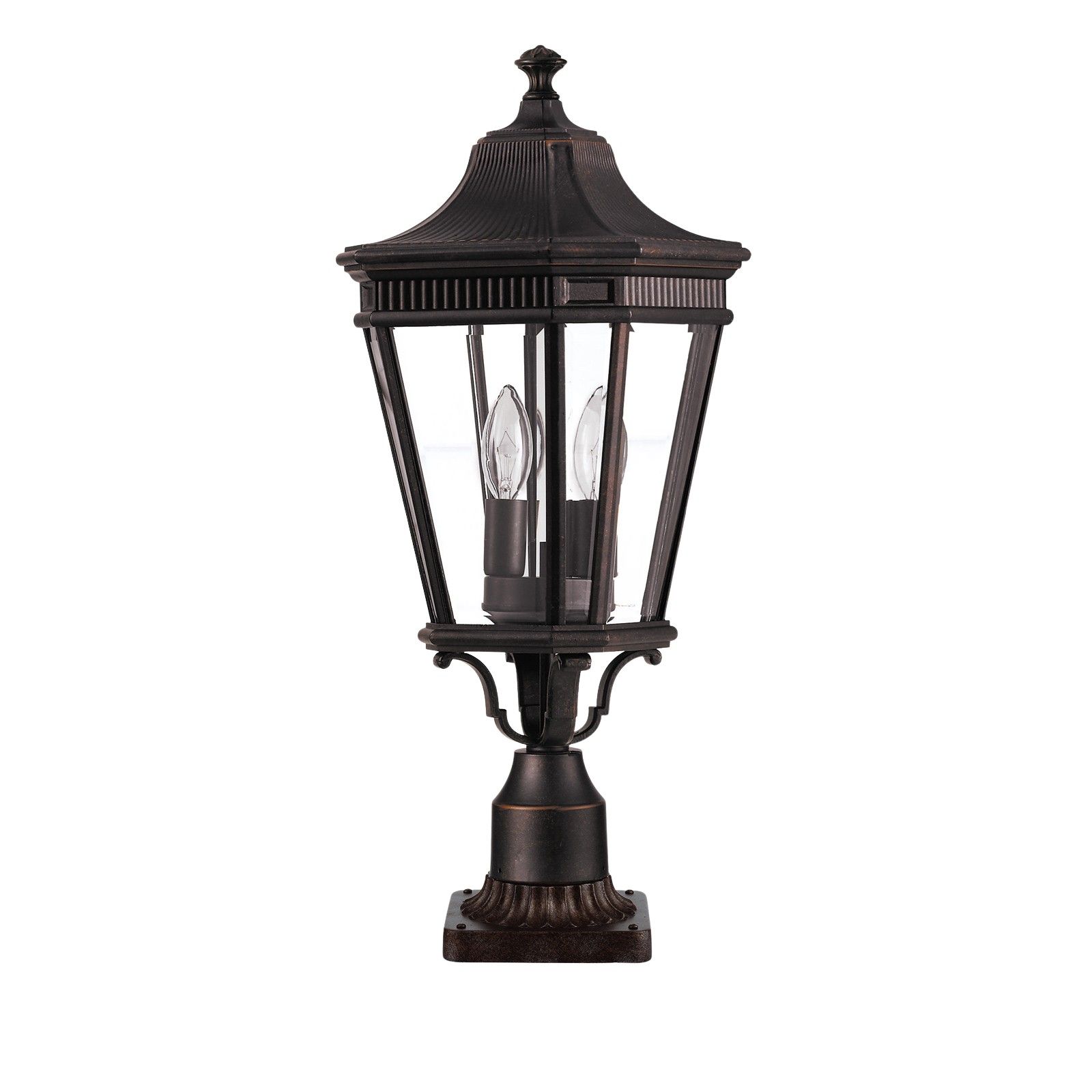 Cotswold medium pedestal lantern in Bronze