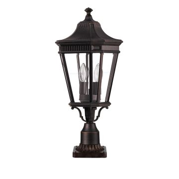 Cotswold medium pedestal lantern in Black