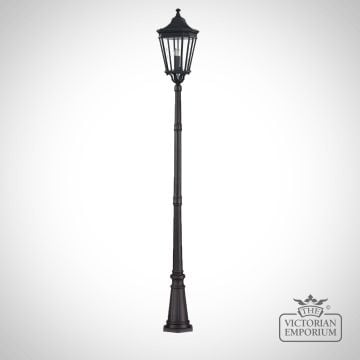 Cotswold Large Lamp Post and Lantern in Black