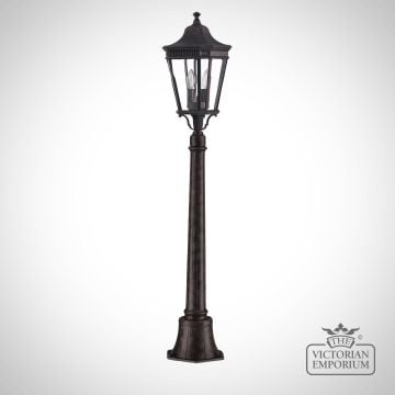 Cotswold medium pillar and lantern in Black