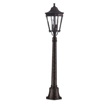 Cotswold medium pillar and lantern in Black