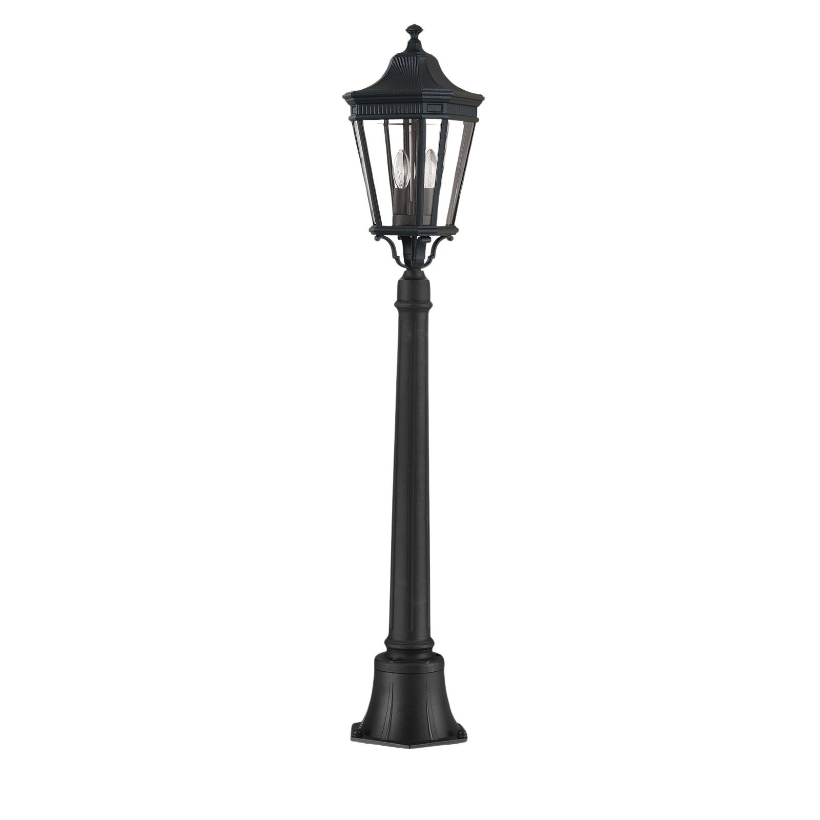 Cotswold medium pillar and lantern in Black