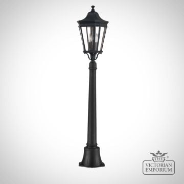 Cotswold medium pillar and lantern in Black