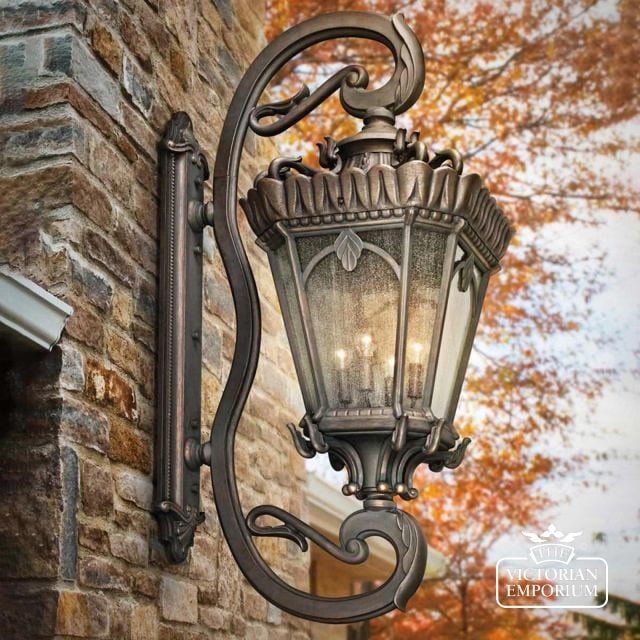 Kl Tournai1g Xl  Tournai 4 Light Grand Extra Large Wall Lantern Londonderry Insitu1