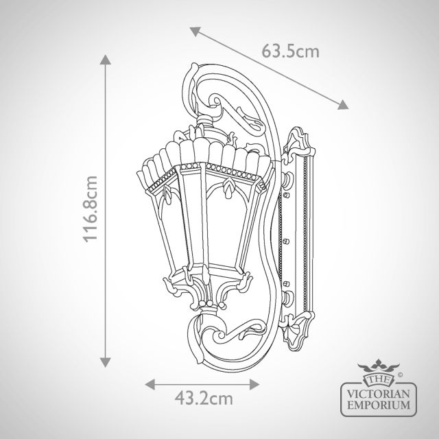 Kl Tournai1g Xl  Tournai 4 Light Grand Extra Large Wall Lantern Londonderry Size 1