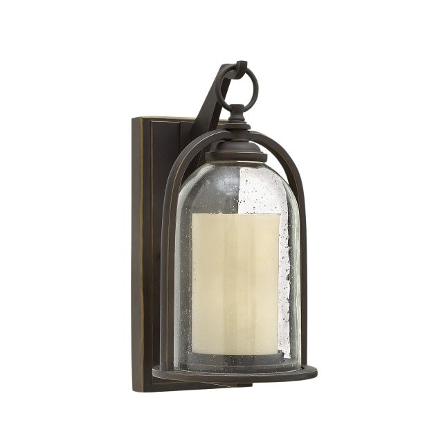 Quince small wall lantern in oil rubbed bronze