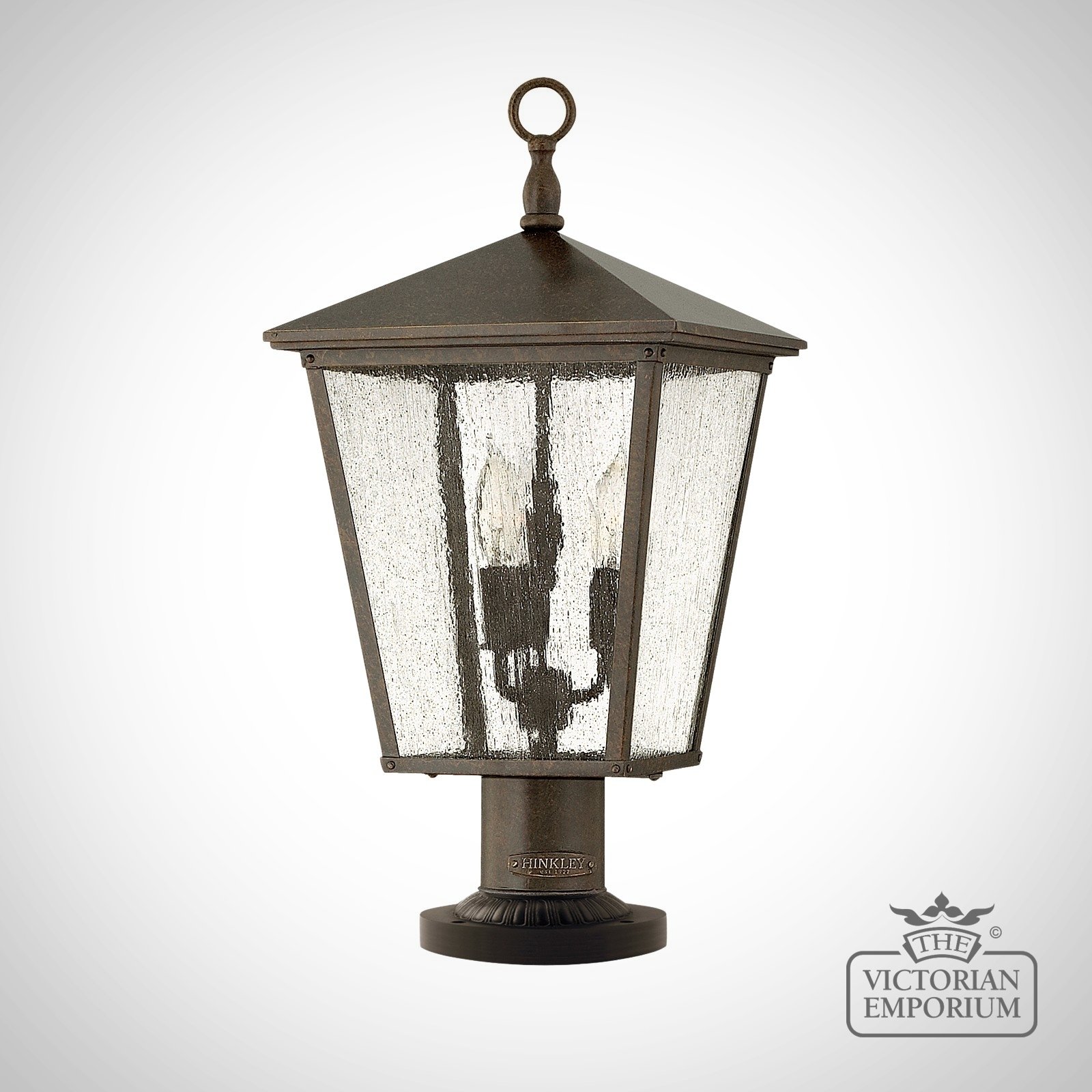 Trellis Pedestal Lantern - Regency Bronze