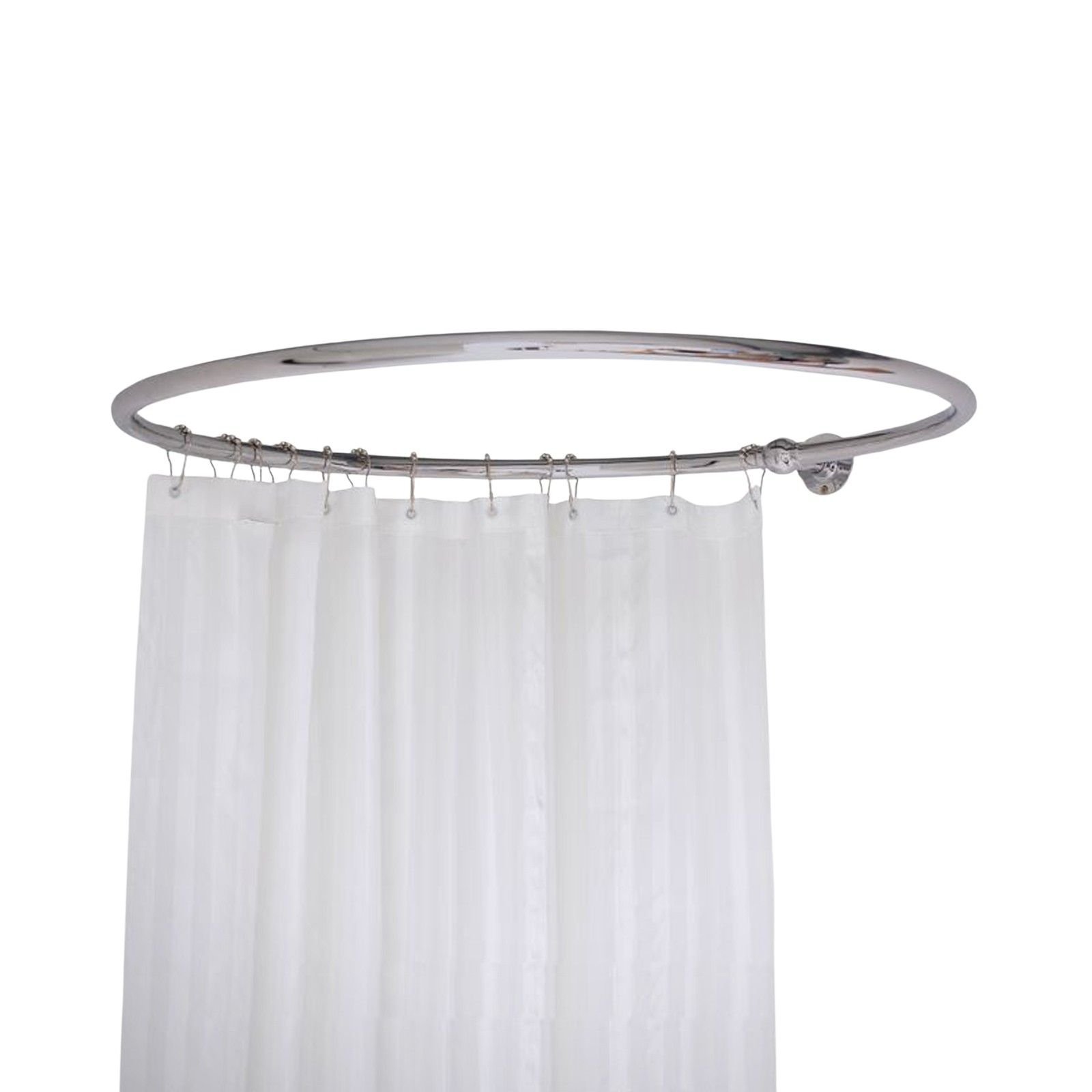 Round Shower Curtain Rail Chrome With One Wall Stay Bathroom Round Shower Curtain Rail Chrome With One Wall Stay