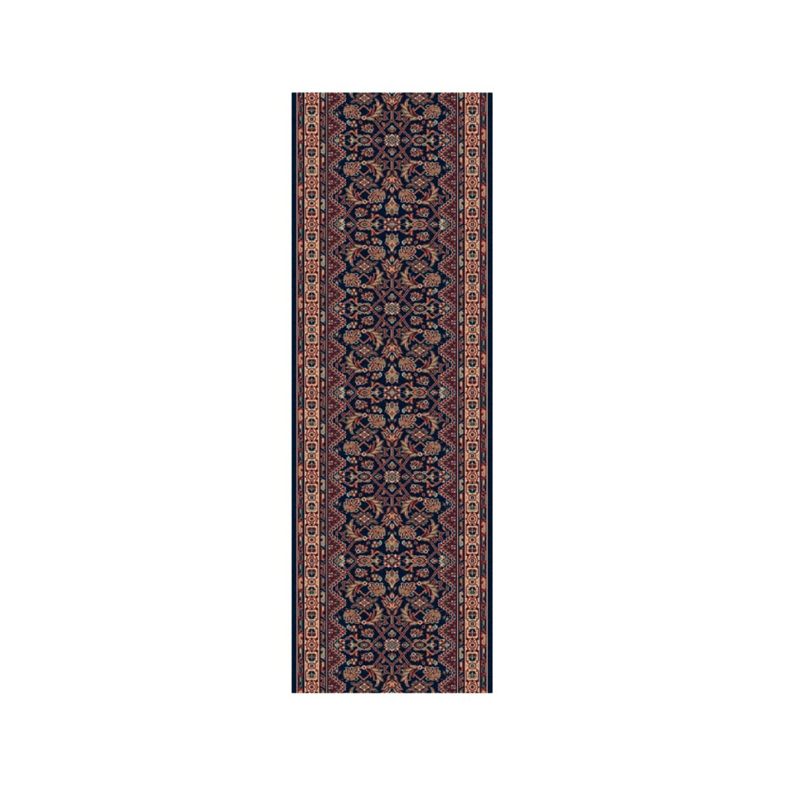 Victorian Stair Runner Carpet - 100% Wool - style KO1175 - Navy