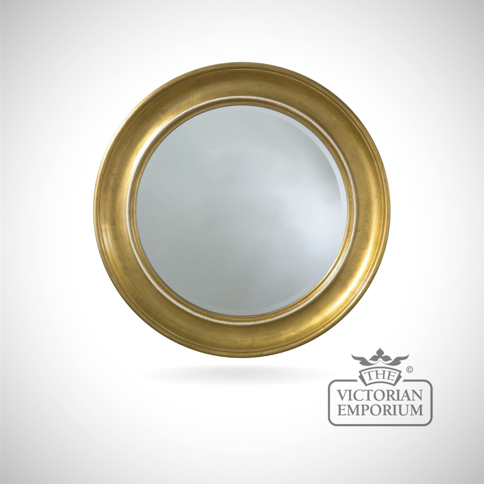 London mirror with decorative gold circular frame - 91cm diameter