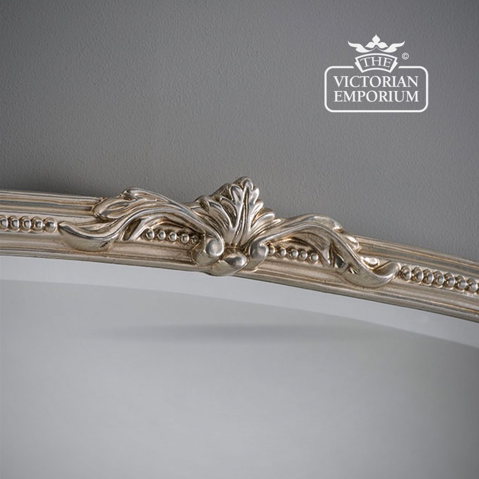 Windsor Mirror with decorative silver frame 122x81cm Mirrors