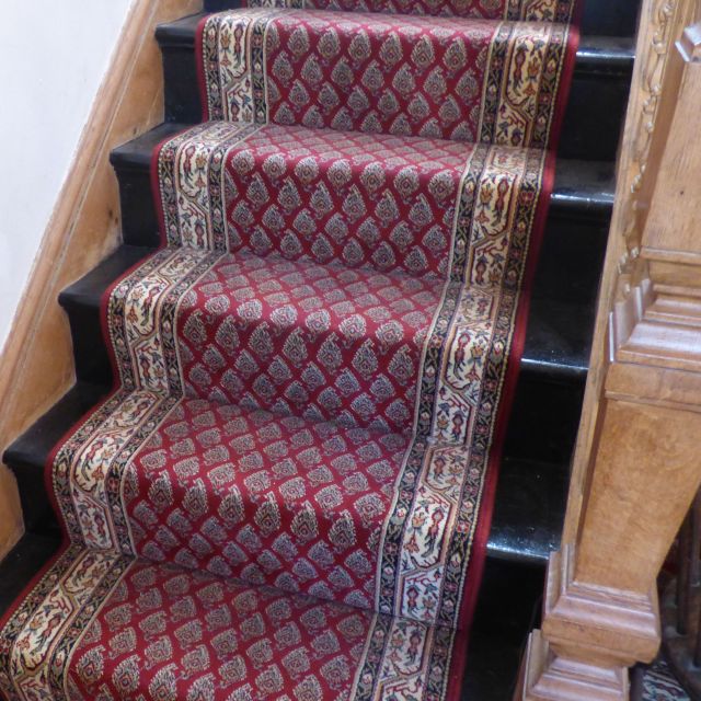 Victorian Stair Runner Carpet style KA12248 in Red