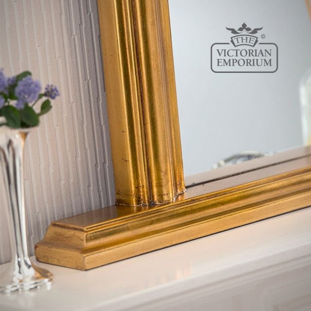 Mirror Victorian 19thcentry Steampunk  Old Classical Gold Gilt Wall Round Oval Mantel Victorian Decorative Luxury Om88 Gold Detail