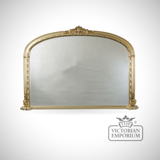 Gold framed Hampton Overmantle Mirror 130cm x 91cm
