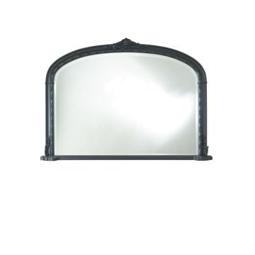 Hampton Overmantle Mirror with Black frame - 127cm x 91cm