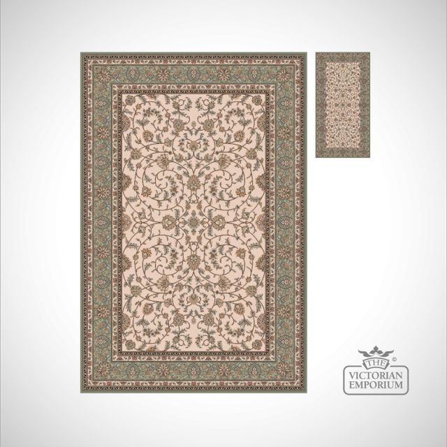 Victorian Rug - style FA5674 Beige/Green