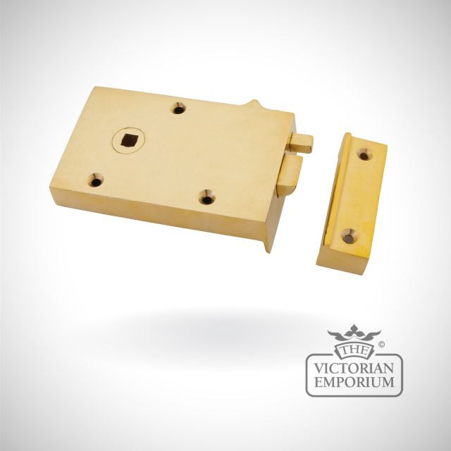 Polished Brass Left Hand Bathroom Latch