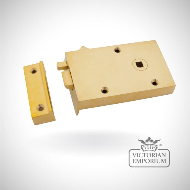 Polished Brass Right Hand Bathroom Latch