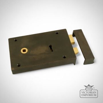 Large Iron Left Hand Rim Lock
