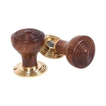 Rosewood Ringed Mortice/Rim Knob Set