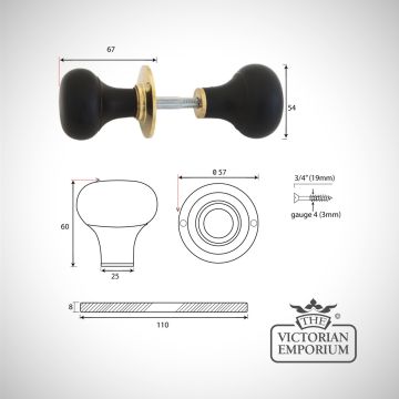 Handle Knob Door Cupboard Line Drawing Dimensions Ironmongery Traditional Victorian Old Classic 83563 V2