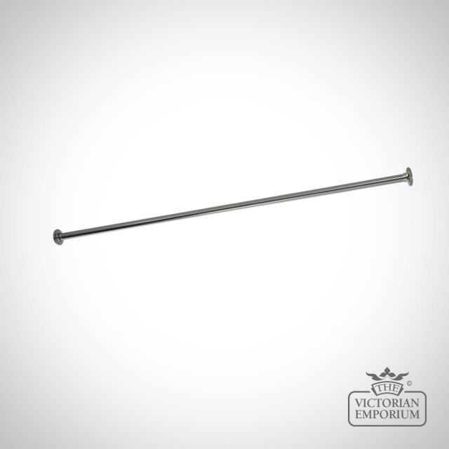 Single Rod Style Shower Curtain Rail mounted to two walls  - to trim to size - in a wide choice of finishes