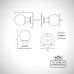 Handle Knob Door Cupboard Line Drawing Dimensions Ironmongery Traditional Victorian Old Classic 83632