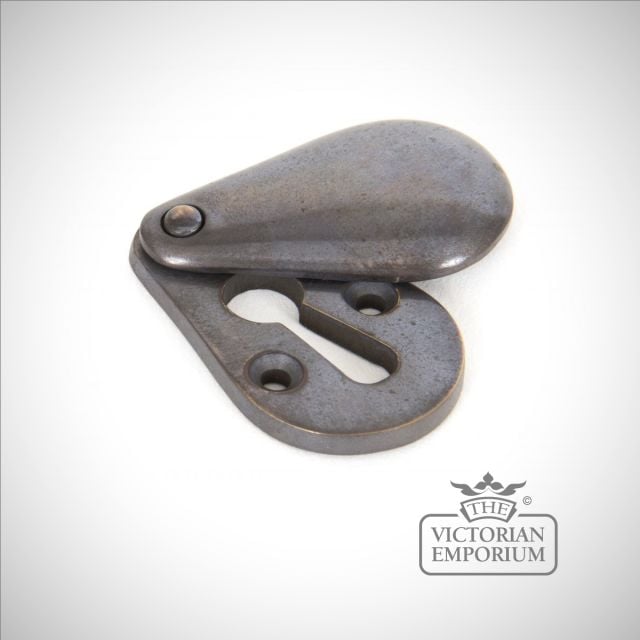 Antique Brass Plain Escutcheon 83806 Open