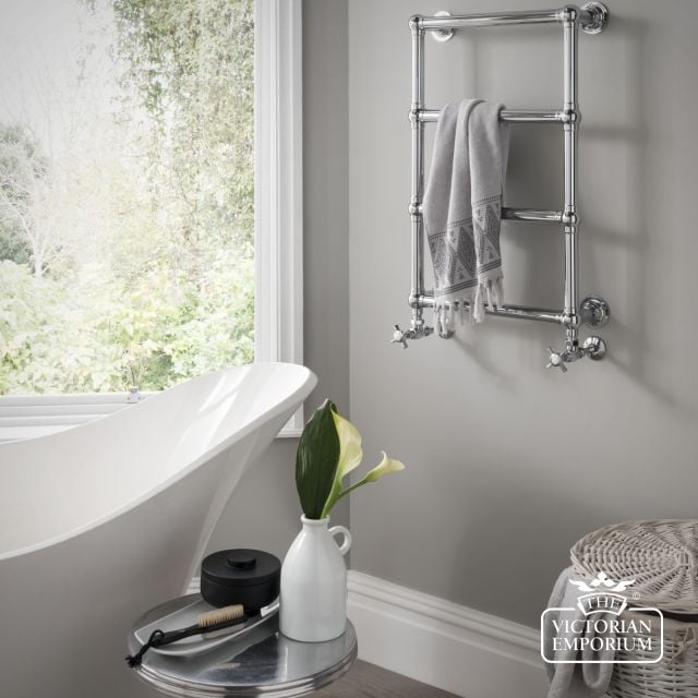 Ballerina Small Wall Mounted Heated Towel Rail 748x498mm In A Choice of Finishes
