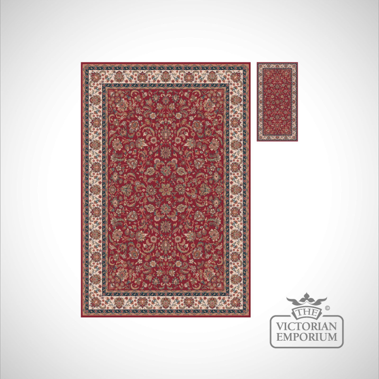 Victorian Rug style NA1276 in Red Rugs