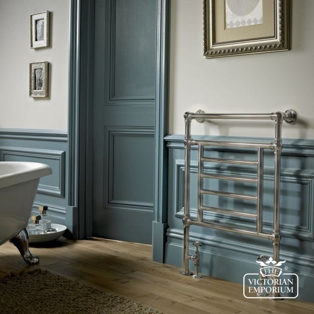 Elizabeth Floor Mounted Heated Towel Rail In A Choice of Finishes