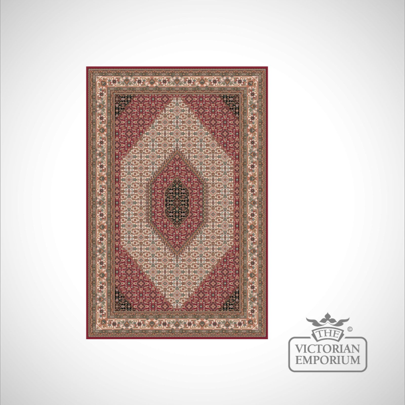 Victorian Rug style NA1278 Red Rugs The Victorian Emporium