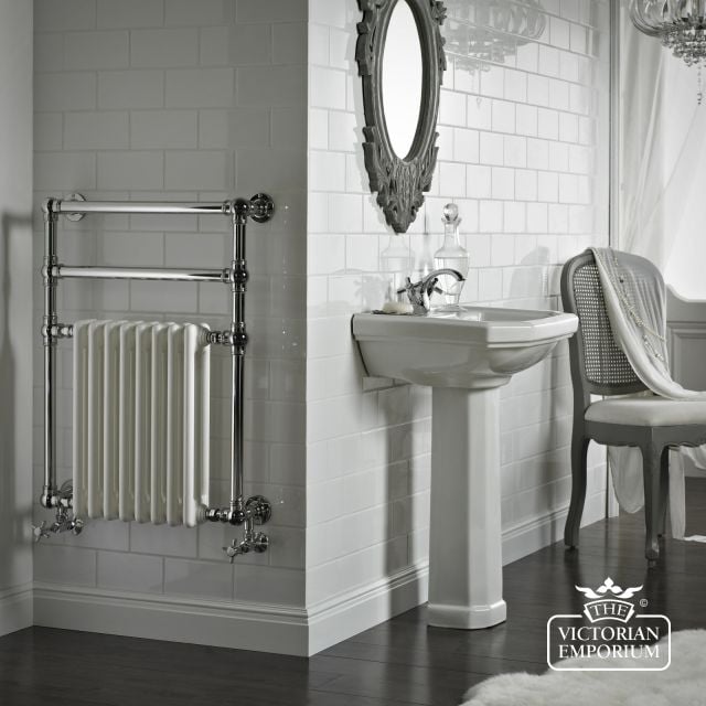 Regency Brass and Mild Steel Wall Mounted Heated Towel Radiator In A Choice of Sizes and Finishes