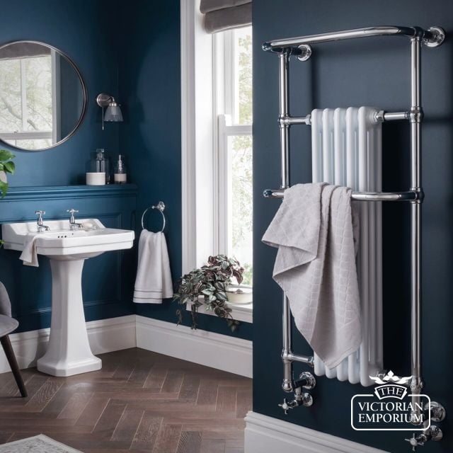 Regency Tall Wall Mounted Mild Steel Heated Towel Radiator