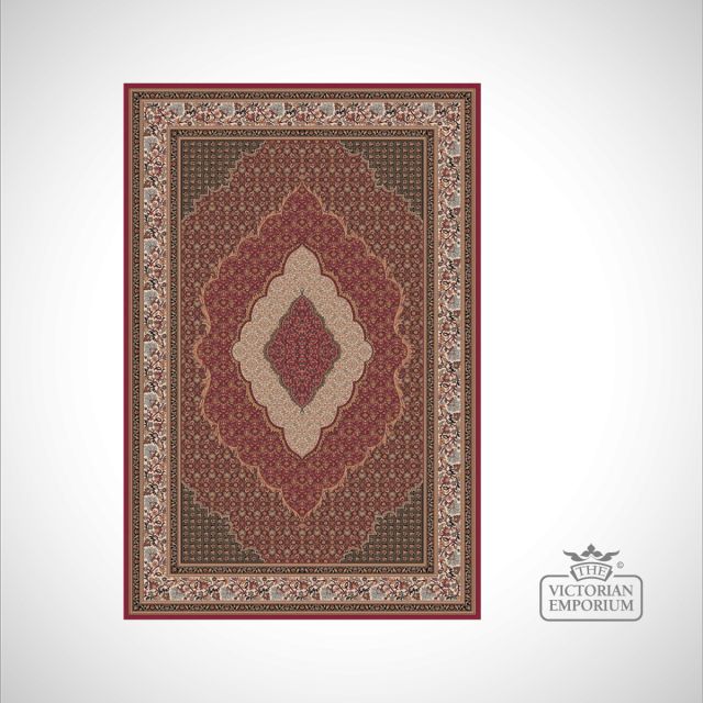 Victorian Rug style NA1287 Red, Black or Brown Rugs