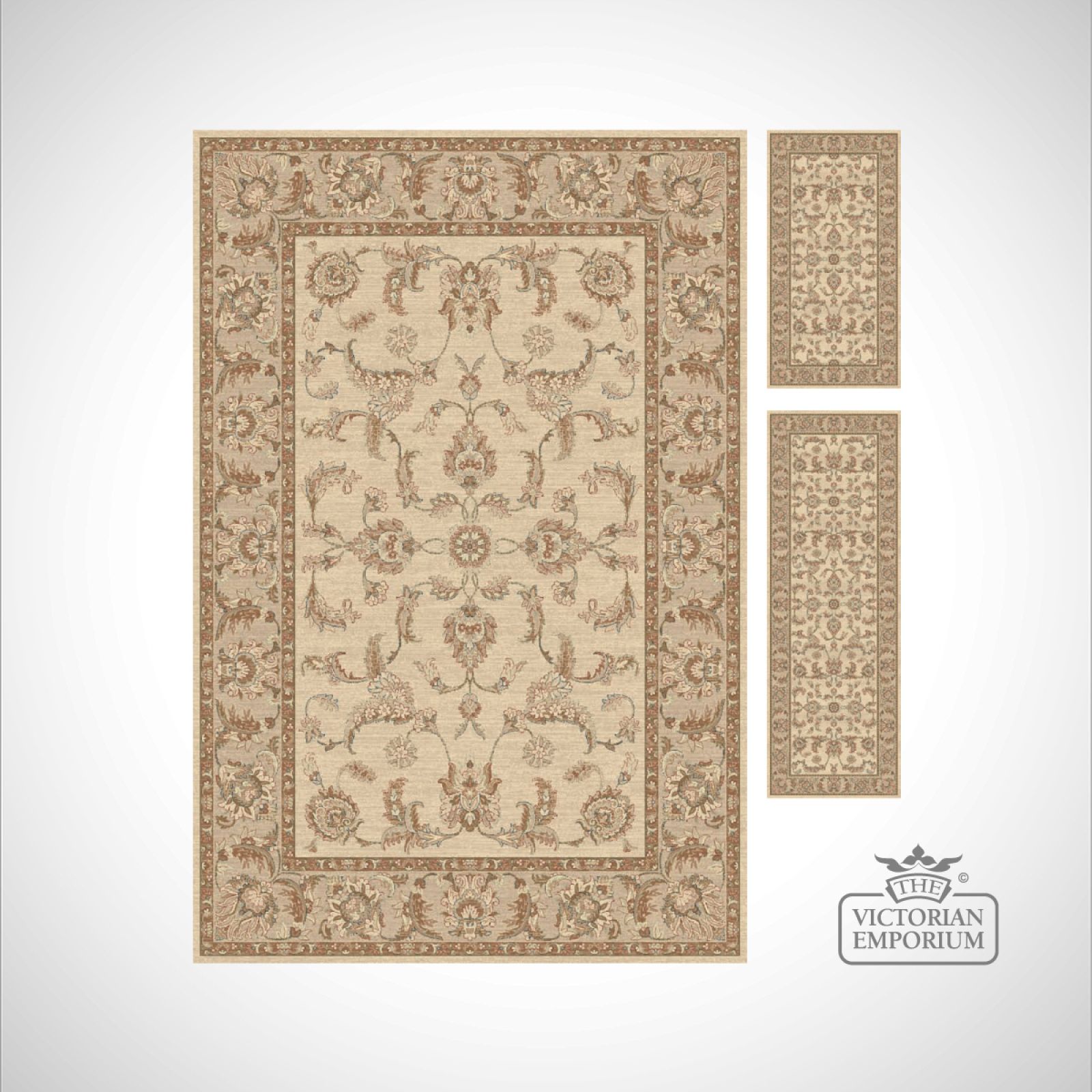 Victorian Rug style KM4121 Red/Gold Rugs