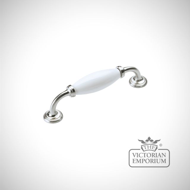 Montpellier white stainless steel pull handle