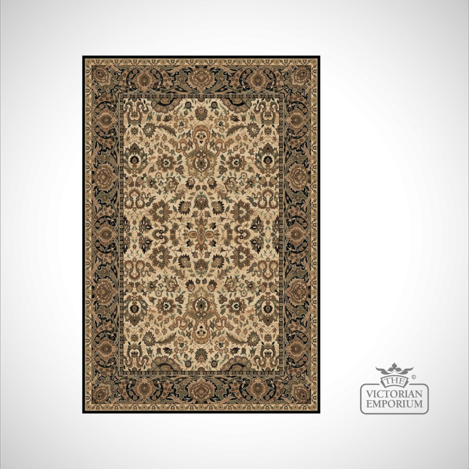 Victorian Rug style KM4150 in Red/Navy Rugs