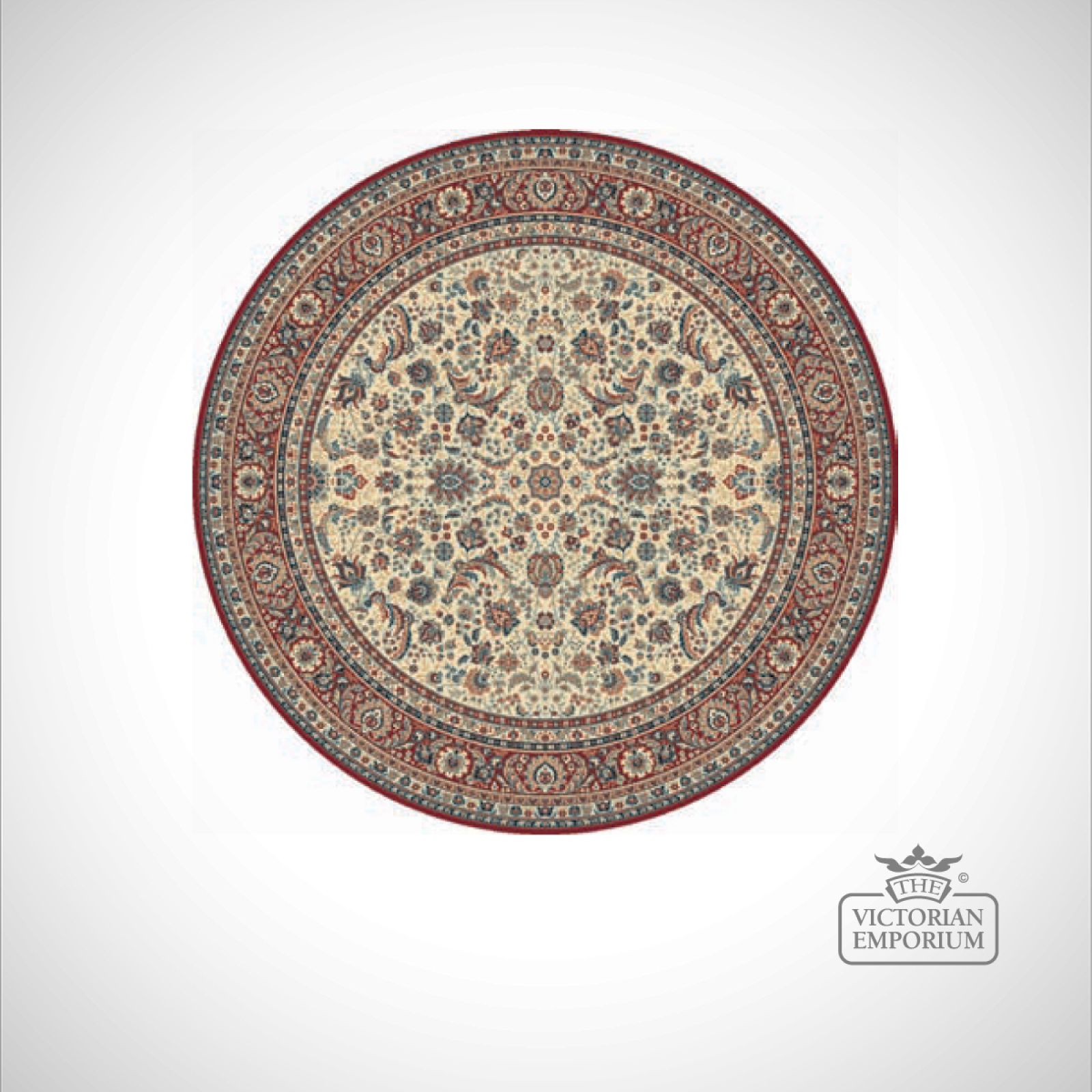 Circular Victorian Rug style KA13720 in 6 different colourways Rugs