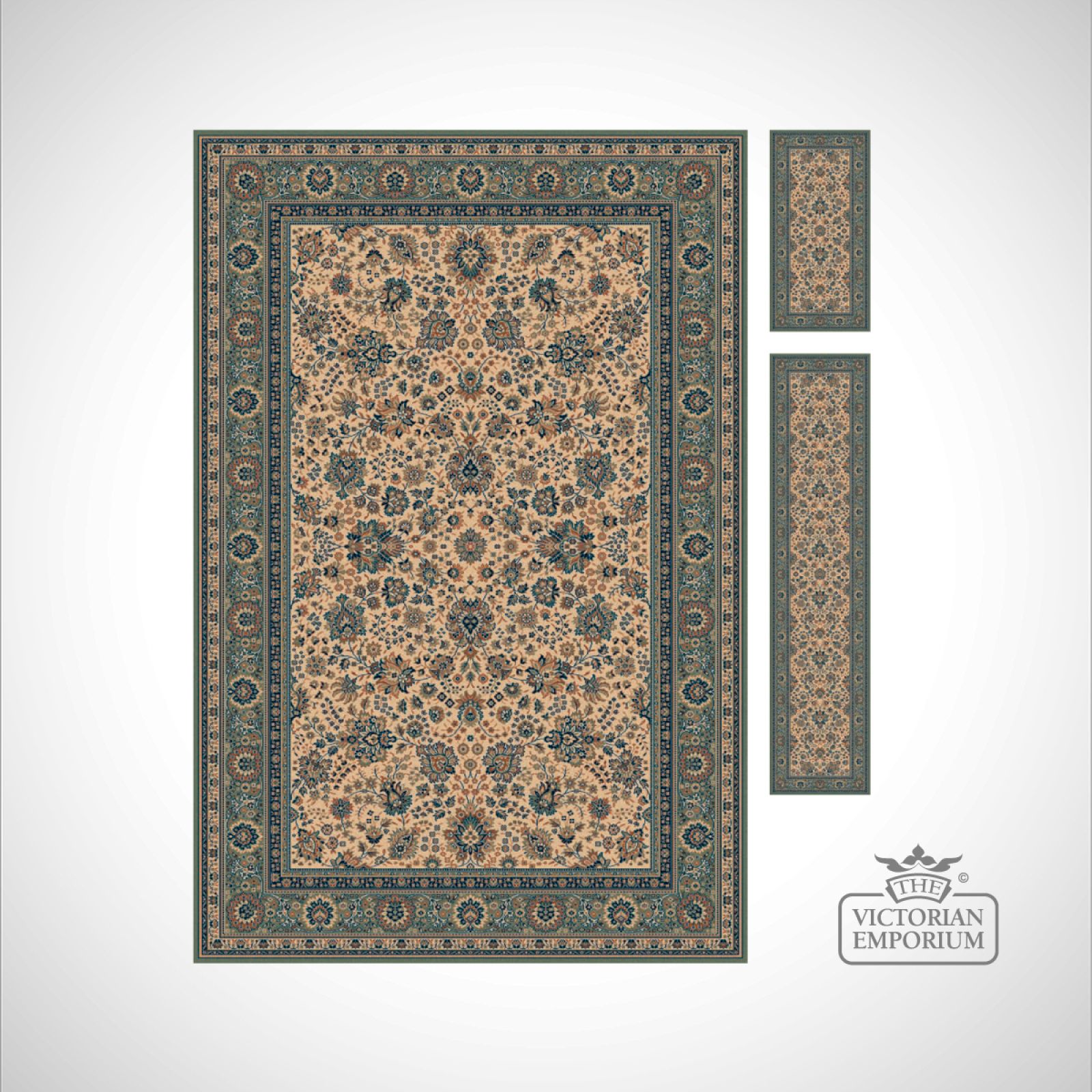 Victorian Rug - style RO1561 in 7 colourways