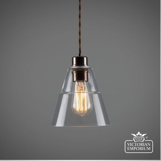 Mlp251 Lyx Clear Glass Cone Pendant Light 3