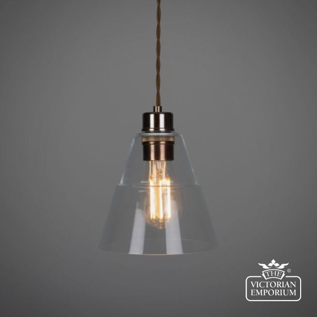Mlp251 Lyx Clear Glass Cone Pendant Light 4