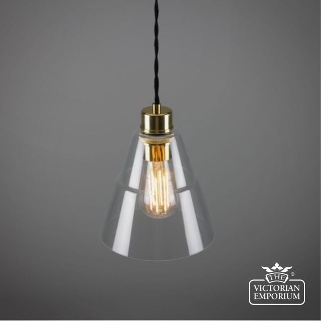 Mlp251 Lyx Clear Glass Cone Pendant Light 6