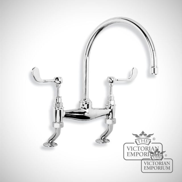 Connaught Lever Bridge Mixer Deck Mounted